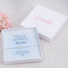 Load image into Gallery viewer, Bat Mitzvah Gift For Girls Star Bracelet Personalised Keepsake Gift