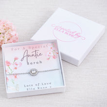 Load image into Gallery viewer, Auntie Aunty Aunt Great Aunt Heart Bracelet Personalised Gift