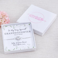 Load image into Gallery viewer, Granddaughter Diamante Bracelet Personalised Gift