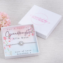 Load image into Gallery viewer, Granddaughter Diamante Bracelet Personalised Gift