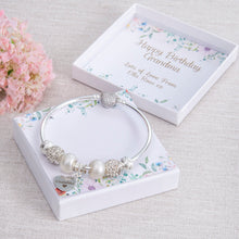 Load image into Gallery viewer, Grandma Gran Nanna Heart Charm Bracelet Personalised Gift