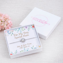 Load image into Gallery viewer, Mum Mummy Diamante Hear Bracelet Personalised Gift