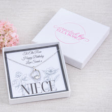 Load image into Gallery viewer, Niece Diamante Heart Necklace Personalised Gift