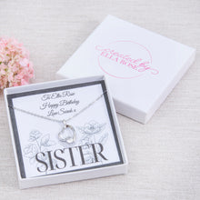 Load image into Gallery viewer, Sister Diamante Heart Necklace Personalised Gift