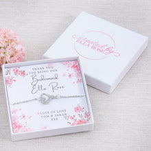 Load image into Gallery viewer, Adult Thank You Wedding Keepsake Diamante Bracelet Bridesmaid, Chief Bridesmaid, Maid of Honour