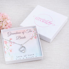 Load image into Gallery viewer, Grandma of the Bride or Groom Nan Nanna Gran Heart Necklace Thank You Wedding