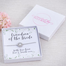 Load image into Gallery viewer, Grandma of the Bride or Groom Nan Nanna Gran Heart Bracelet Thank You Wedding
