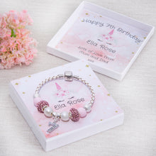 Load image into Gallery viewer, Unicorn 3rd 4th 5th 6th 7th 8th 9th Birthday Gift For Girls Charm Bracelet With Age Charm
