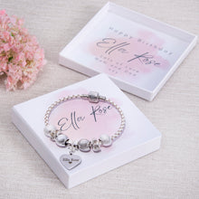 Load image into Gallery viewer, Leather Girls Teenager Birthday or Christmas Trendy Bracelet Engraved Personalised Card
