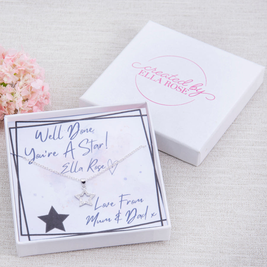 Well Done! You're A Star! Congratulations You've Passed Your Exams! Personalised Keepsake Gift, Bracelet Jewellery