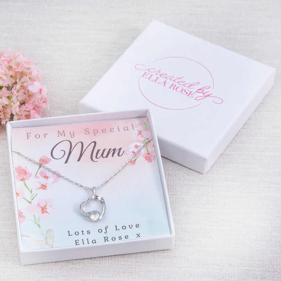 Mum Mummy Personalised Heart  Necklace