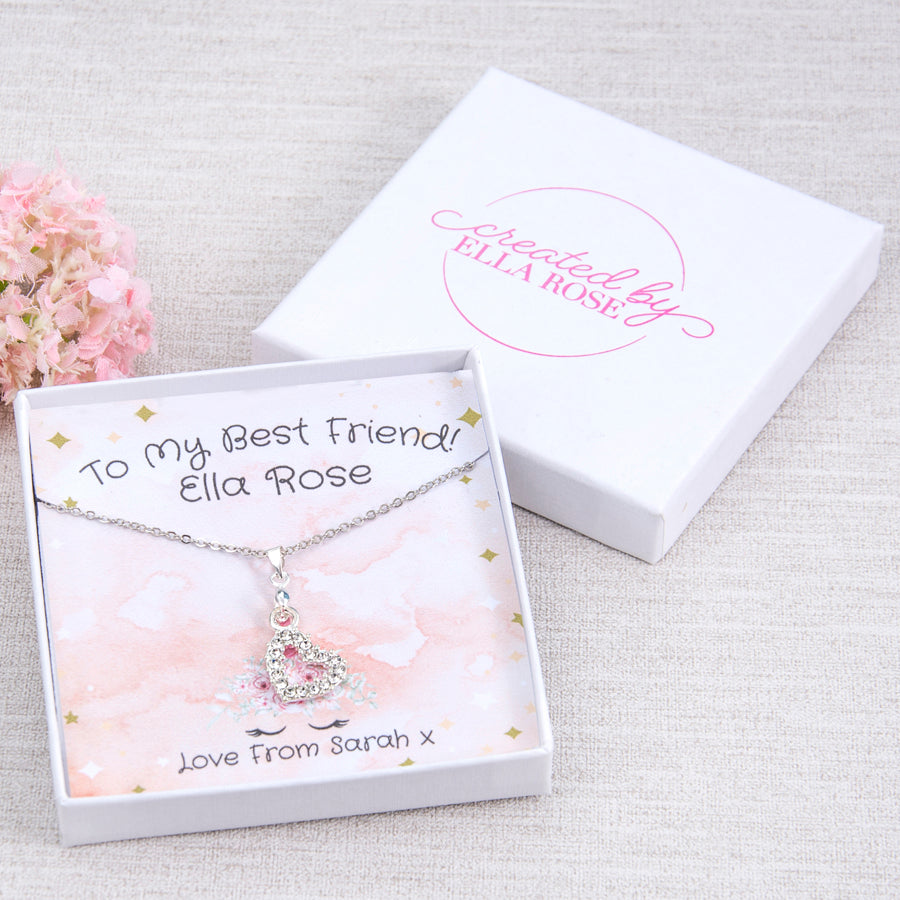 Best Friend Children's Necklace Personalised Unicorn Insert