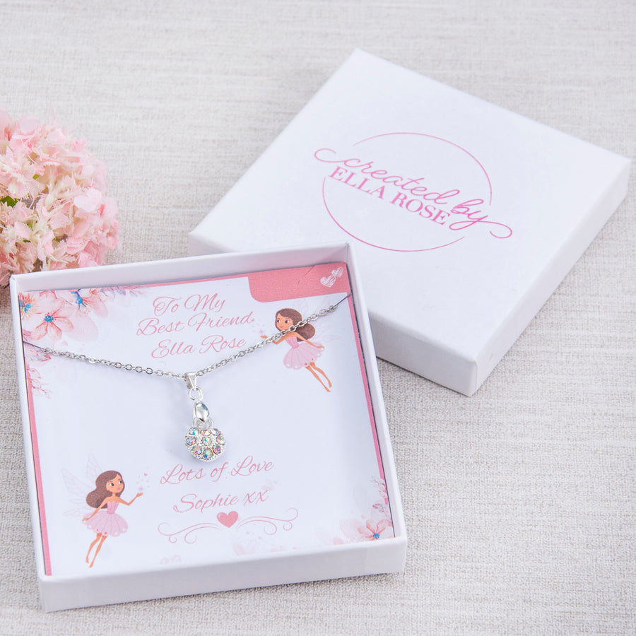 Best Friend Children's Necklace Personalised Fairy Insert