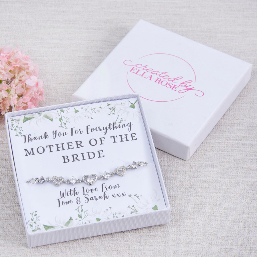 Mother of the Bride, Mother of the Groom, Thank You Diamante Bracelet, Wedding