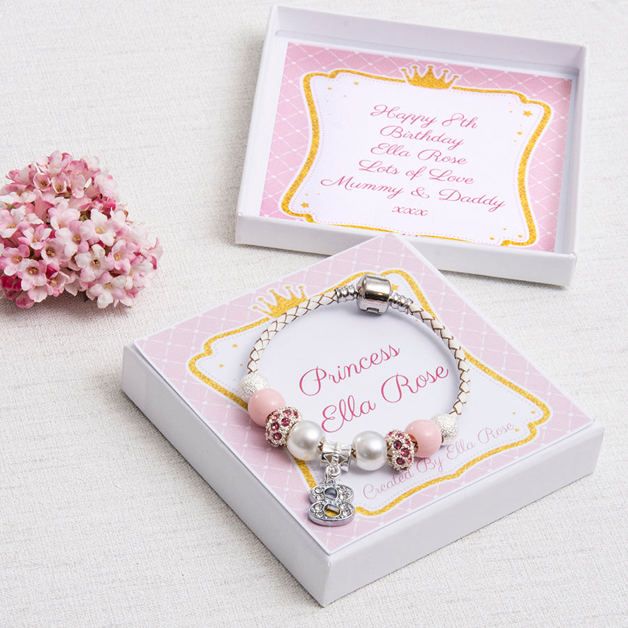 3rd 4th 5th 6th 7th 8th 9th Birthday Gift For Girls Charm Bracelet With Age Charm