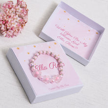 Load image into Gallery viewer, Will You Be My Flower Girl? Pink Beaded Flower Bracelet With Personalised Card
